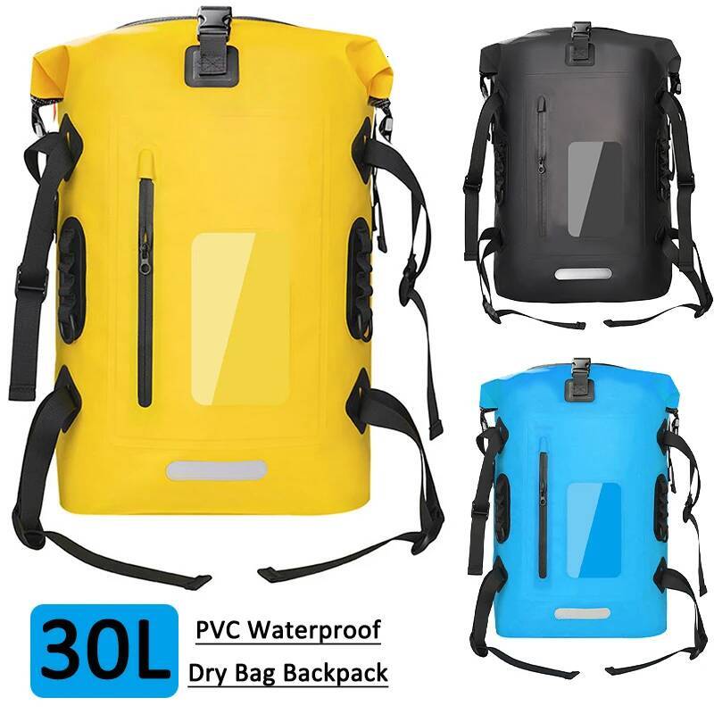 30L Swimming Bag Dry PVC Waterproof Bucket Sack Large River Trekking Bags Rafting Outdoor Travel Storage Backpack designer bag