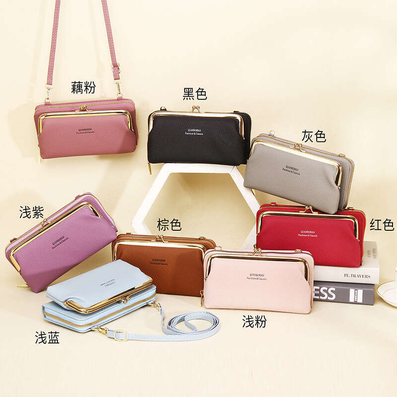 Guangzhou Shiling New Women's Crossbody Lychee Pattern Phone Bag Ladies Multifunctional Wallet