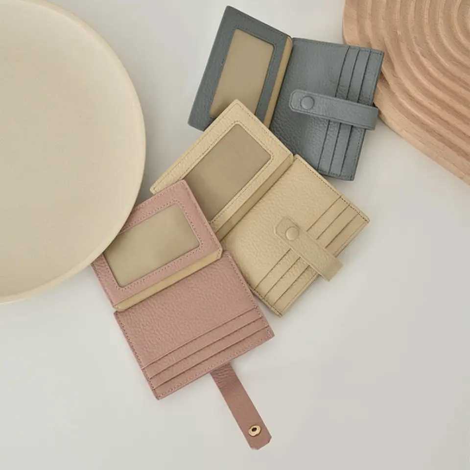 Ultra-Thin Card Bag Leather Holder Women Men Slim Wallet Small Coin Purse Bank ID Card Case Package Pouch Card Cover Z250621