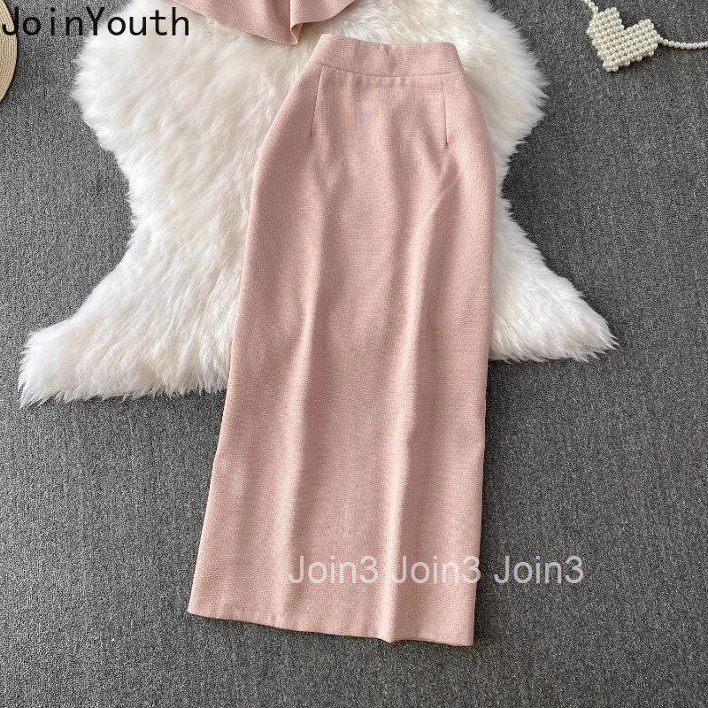Fashion Outfits Women Clothing Skirt 2 Piece Sets Slim Waist Sleeveless Temperament Vest Tunic Bodycon Skirts Suit Summer Set