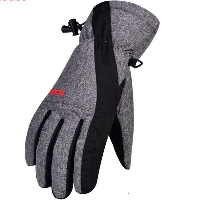 Five-finger ski gloves windproof waterproof palm silicone finger touch screen gloves