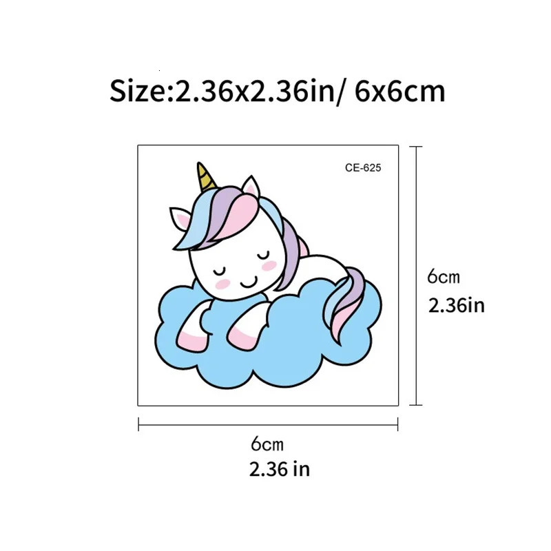 25Pcs Small Unicorn Temporary Tattoo Stickers Cartoon Rainbow Horse Pattern For Kid Birthday Party FavorsGiftsStocking Stuffer 250619