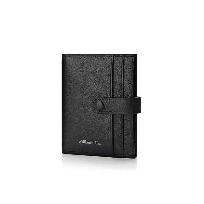 Leather Short Card Holder Mens Fashion Card Bag Mini Small Card Clip Z250621