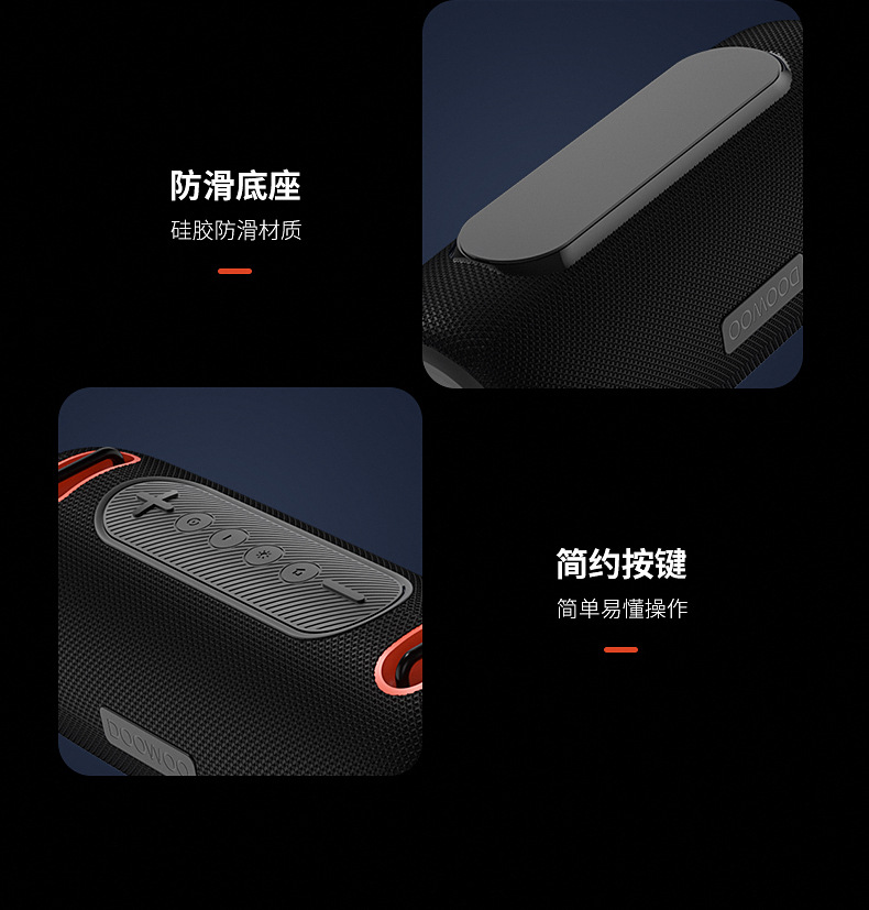 Portable High-Quality Outdoor Bluetooth Speaker System Featuring Powerful Bass