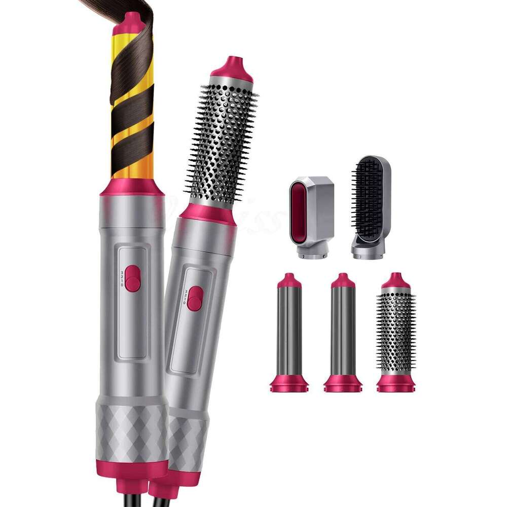 New 5 In1 Dryer Iron Straightener Brush Electric Hairdryer Curling Wand Styling Comb Multi Hair Styler