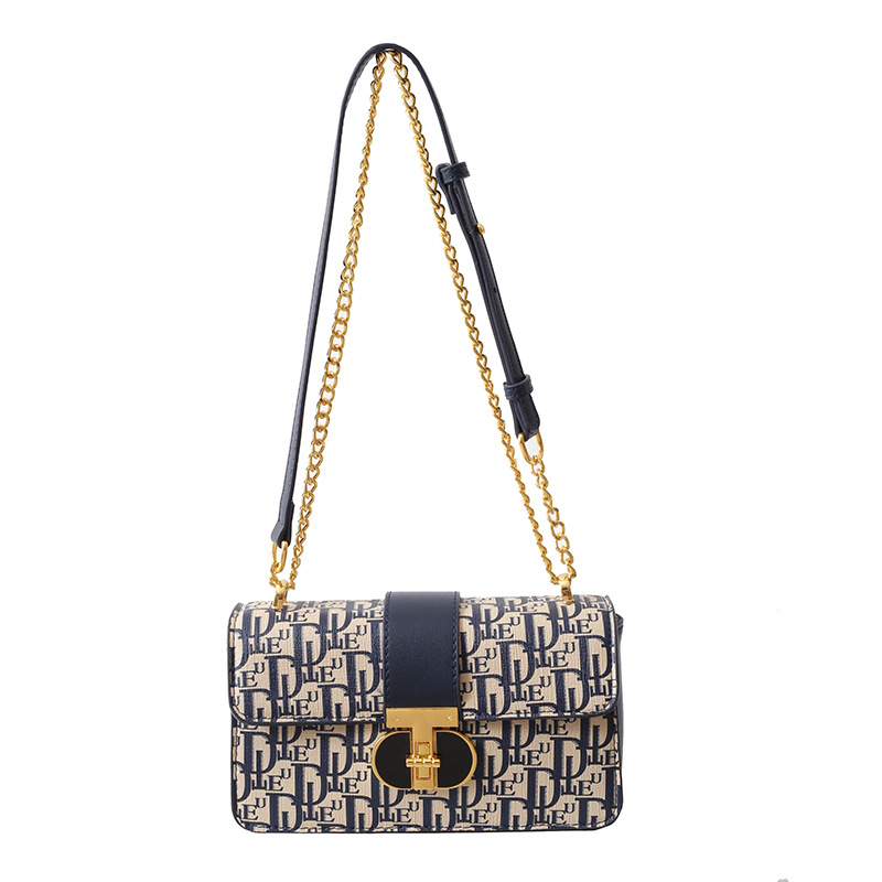 2025 Women's French Print Vintage Square - Premium Texture Crossbody Shoulder Bag With new Chain Free Shipping