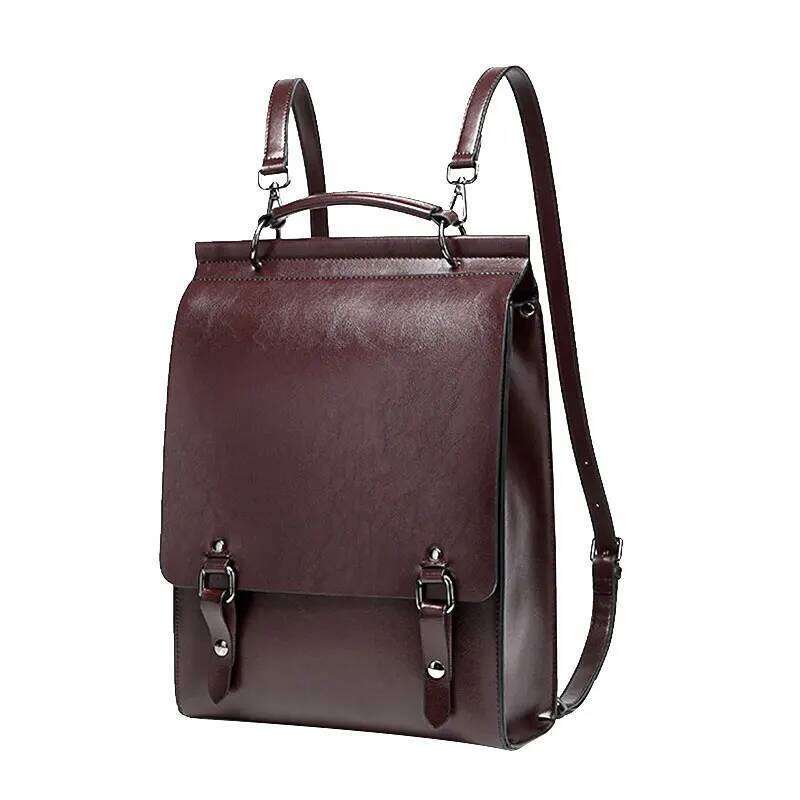Designer bag Vintage Cowhide Women Backpack England College Style School Genuine Leather Shoulder Bag Student Handbags 682
