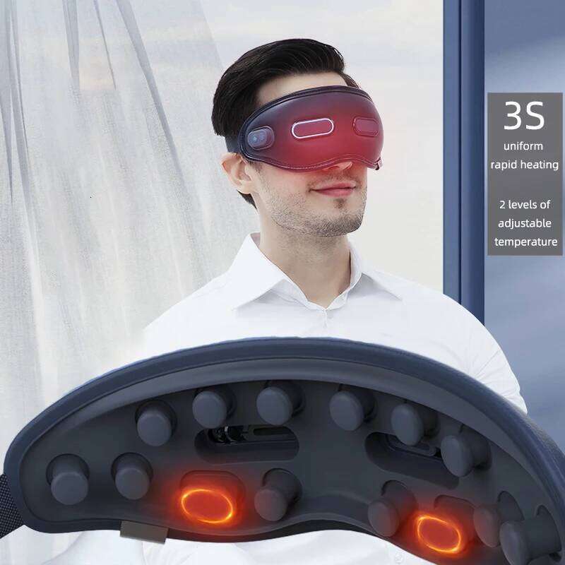 Designer Luxury Smart Massager Rechargeable Heated Instrument Massage Eyes Device Vibratable Reduce Eye Strain Improve Sleep
