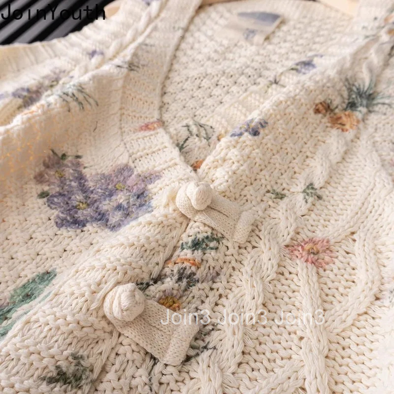 Vintage Sweater Vest for Womens Floral Tops Loose Sleeveless Waistcoat Knitted Tanks 2025 Korean Jackets Chalecos Para Mujer