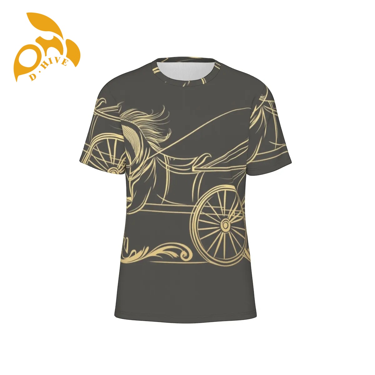 free shipping of customized fashionable All-Over Print Men's O-Neck T-Shirt | 190GSM Cotton | Birdseye with exquisite Round neck High-quality