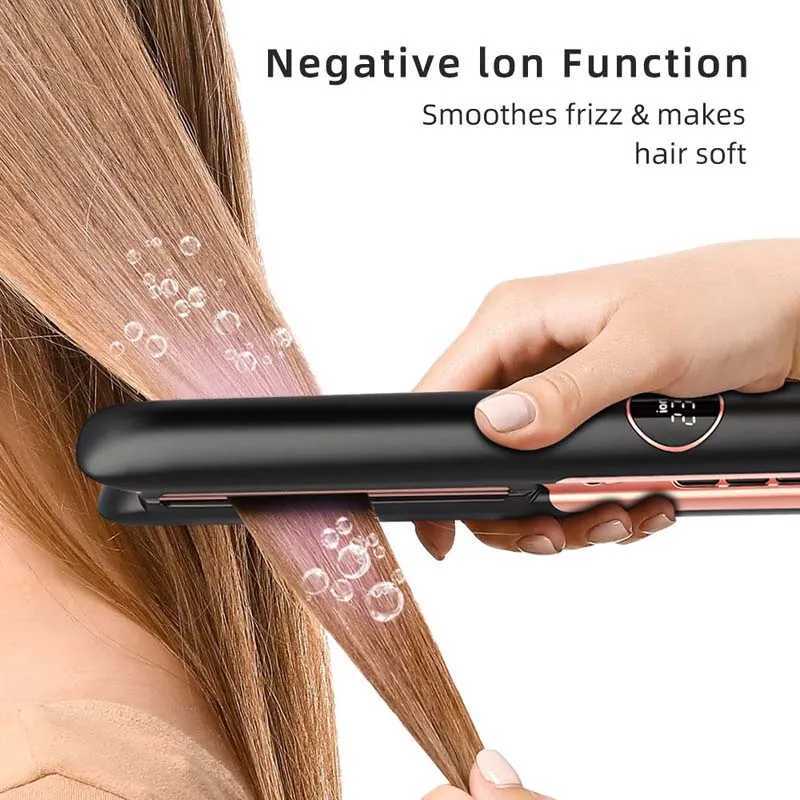 Salon Keratin Treatment Titanium Professional Hair Iron Tourmaline Flat Iron 500 Degree Hair StraightenerXJ250621