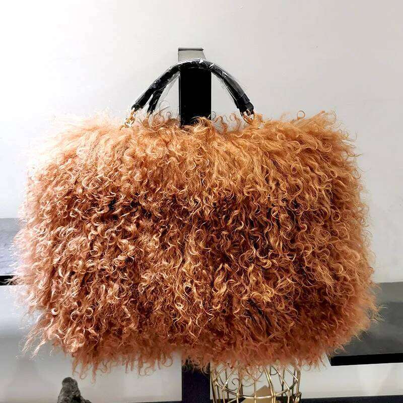 Real Fur Girl Chain Shoulder For Women Designer Purses And Handbags Women's Party Clutch Crossbody Bag High Quality