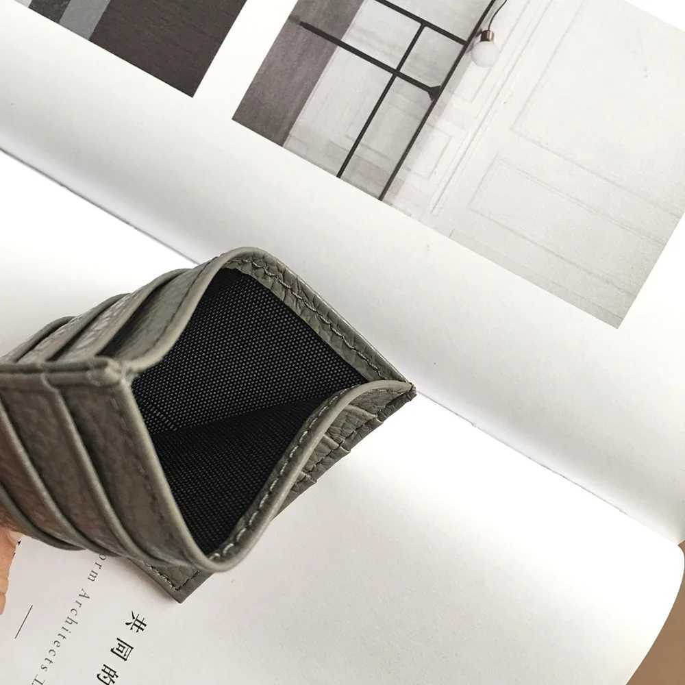 Custom 100% Genuine Leather Card Holder Party Anniversary Personalized Gift Women Men Mini Wallet Slim Sleeve Purse Z250621