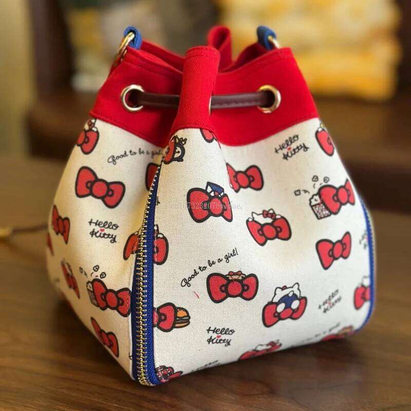 luxury bag Tote Bag Drawstring Bucket Women Cute Cartoon Letter Printed Nylon Shoulder Bags Casual Fashion Large Capacity
