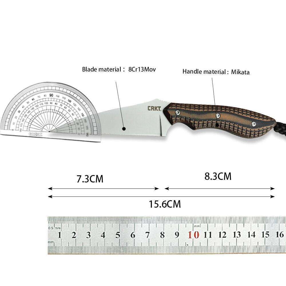 CR 2388 Outdoor Straight Multi-purpose High Hardness 8Cr13Mov Blade Pocket Tactical Hunting Portable Knife