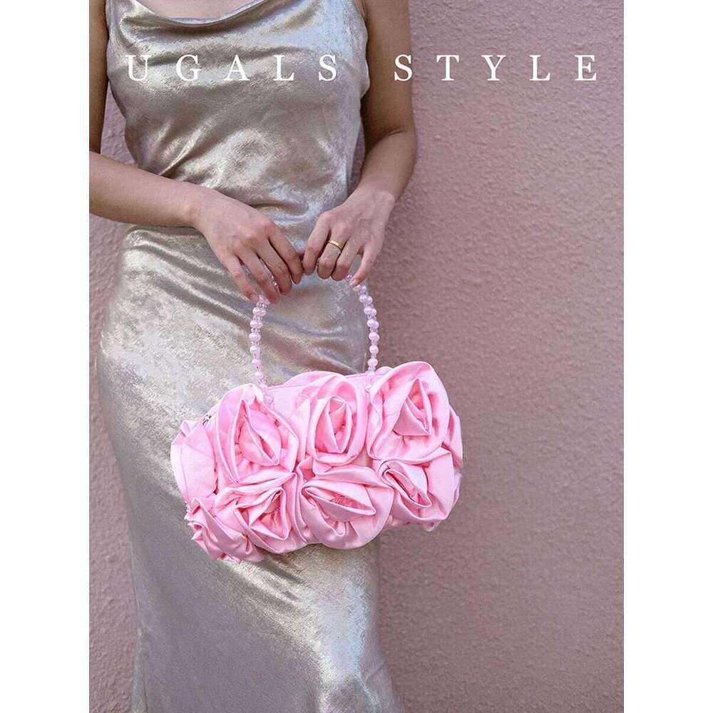 Designer Bag Dress Bag White Bride Clutches Ladies Party Handbag Woman Purple Evening Flower Bags Floral Wedding Clutch