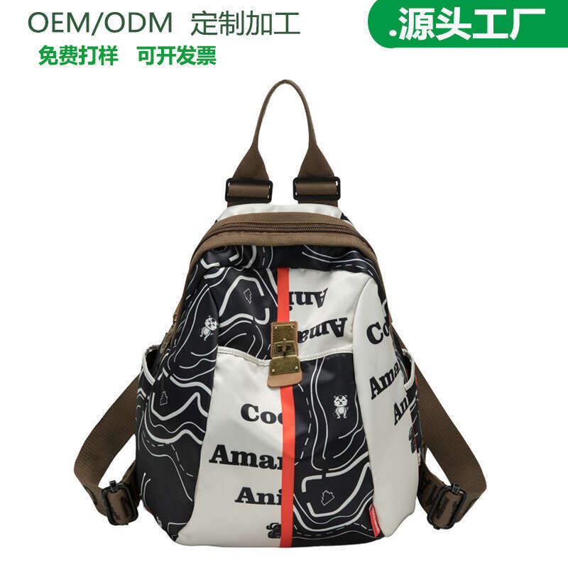 Ethnic Style for Women 2025 New Fashion Commuter Oxford Cloth Ladies Backpack Casual Travel Bag