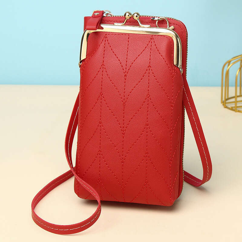 Hot Selling Mobile Bag for Women, Crossbody Shoulder Small Bag, Korean Style Solid Color Portable Phone Pouch, Multifunctional Ladies Wallet