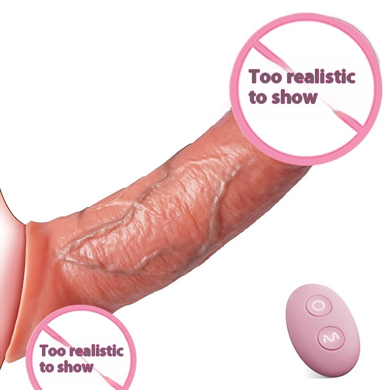 Adult Products Couple's Fun Toys Silicone Electric Realistic Male Wearable Dildo Delay Sleeve