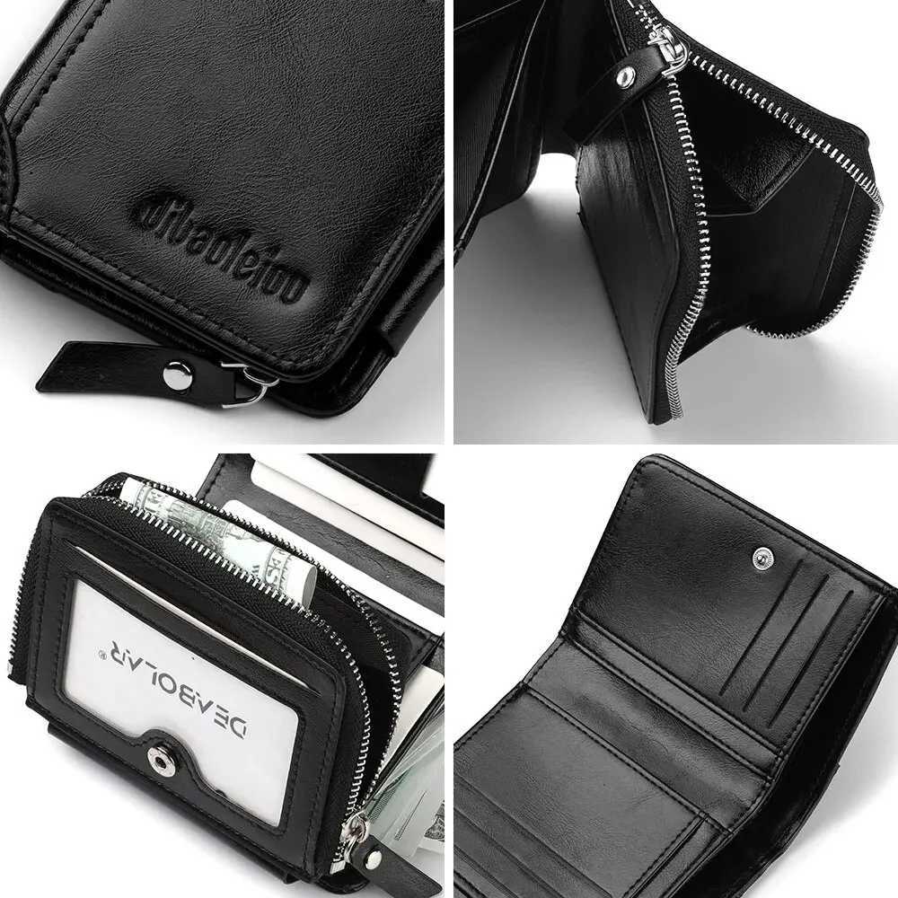 Mens Wallet Fashion Pu Soft Leather Wallet Card Holder Zipper Coin Pocket Coin Wallet Multi Card Wallet Gift Mens Wallet Z250621