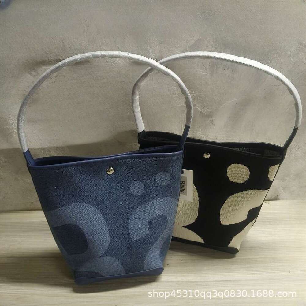 2024 Trendy Niche Bucket for Women, Large Capacity Letter Print Shoulder Bag, Rally Underarm Bag