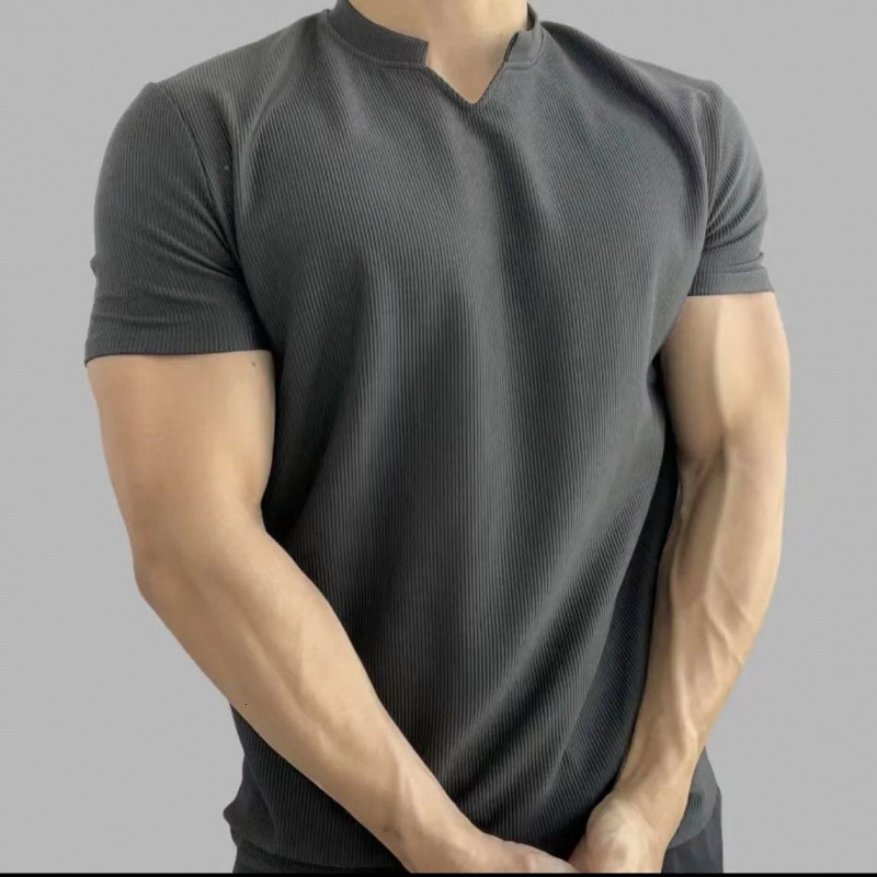 Cuff AdjustmentFitness Sports Short Summer New 280g High-Quality Texture Anti-Wrinkle Quick-Dry T-Shirt