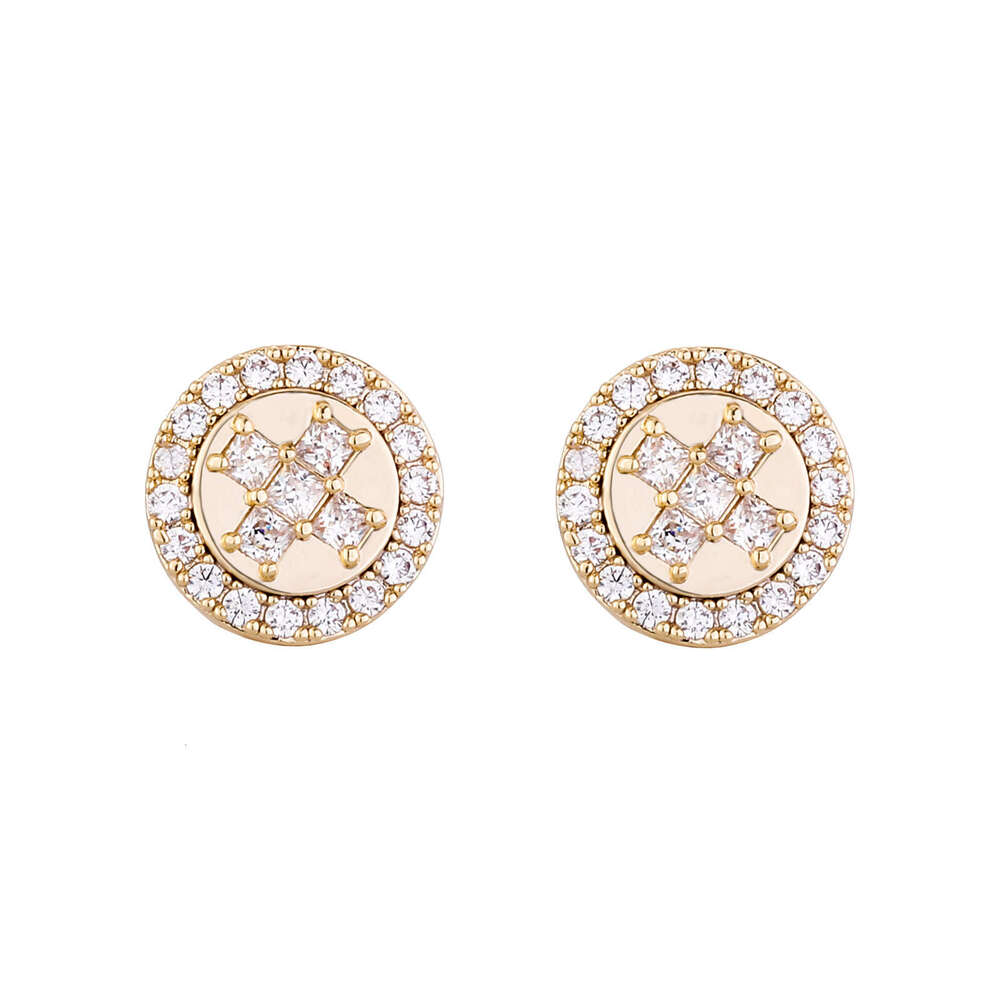 Jin Ao New Hot Shining Double Hoop Studs Same Style Simple Personality Romantic Earrings for Women