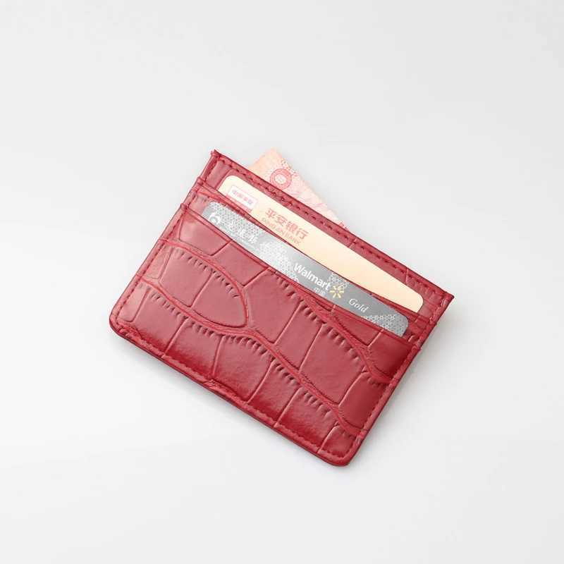 New Cow Leather MenHIGHREAL Card Bag Coin Purse Slim Holder Wallet For Men and Women ID Card Pocket Z250621