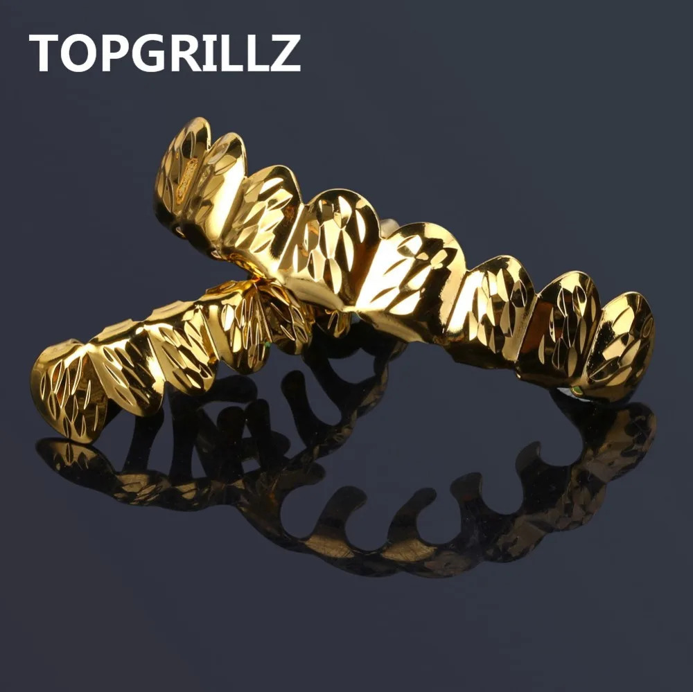 TOP Fit Gold Silver Color DCut Top Bottom Teeth With Silicone Hip Hop Rock Jewelry Christmas Gift 250613