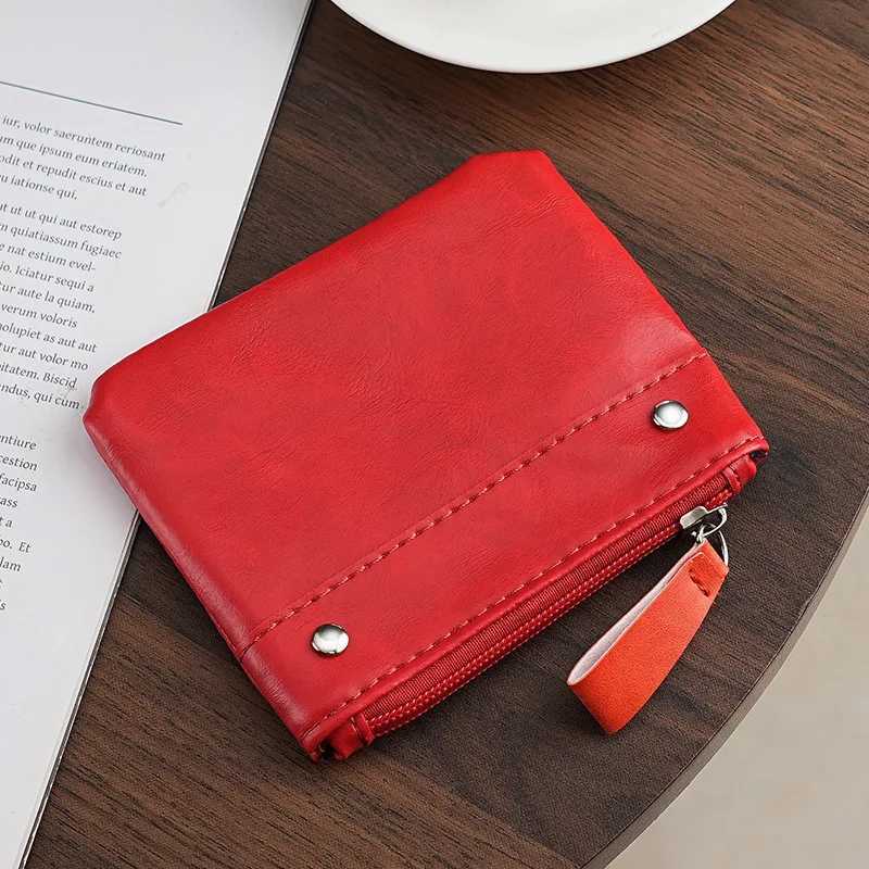 UnisexNew European and American Womens FashionPU Short Wallet Mens Pocket Card Wallet Z250621