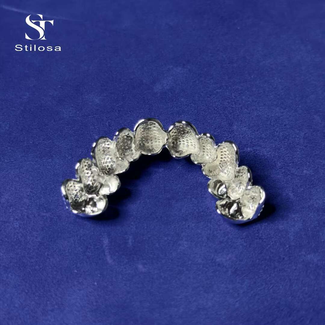 Fashion Jewelry 925 Silver Plated Gold 10 Top 10 Bottom Custom Grillz Vvs Moissanite Teeth Grillz Diamond Grillz