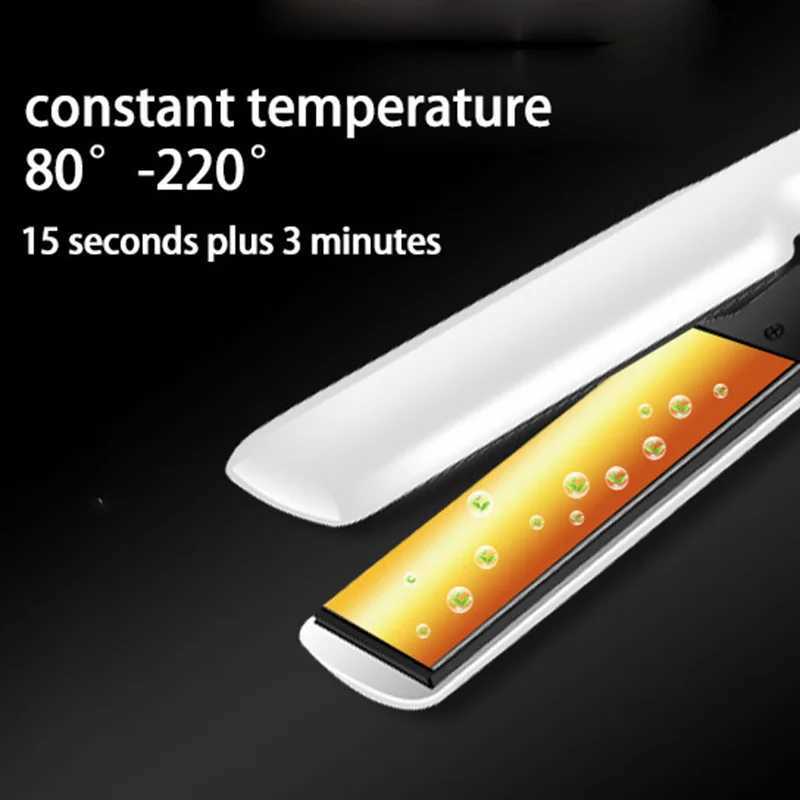 Kemei Hair Straightener Curler Flat Iron Negative Ion Hair Straighting Curling Iron Tourmaline Ceramic Heating Plate LCD DisplayXJ250621