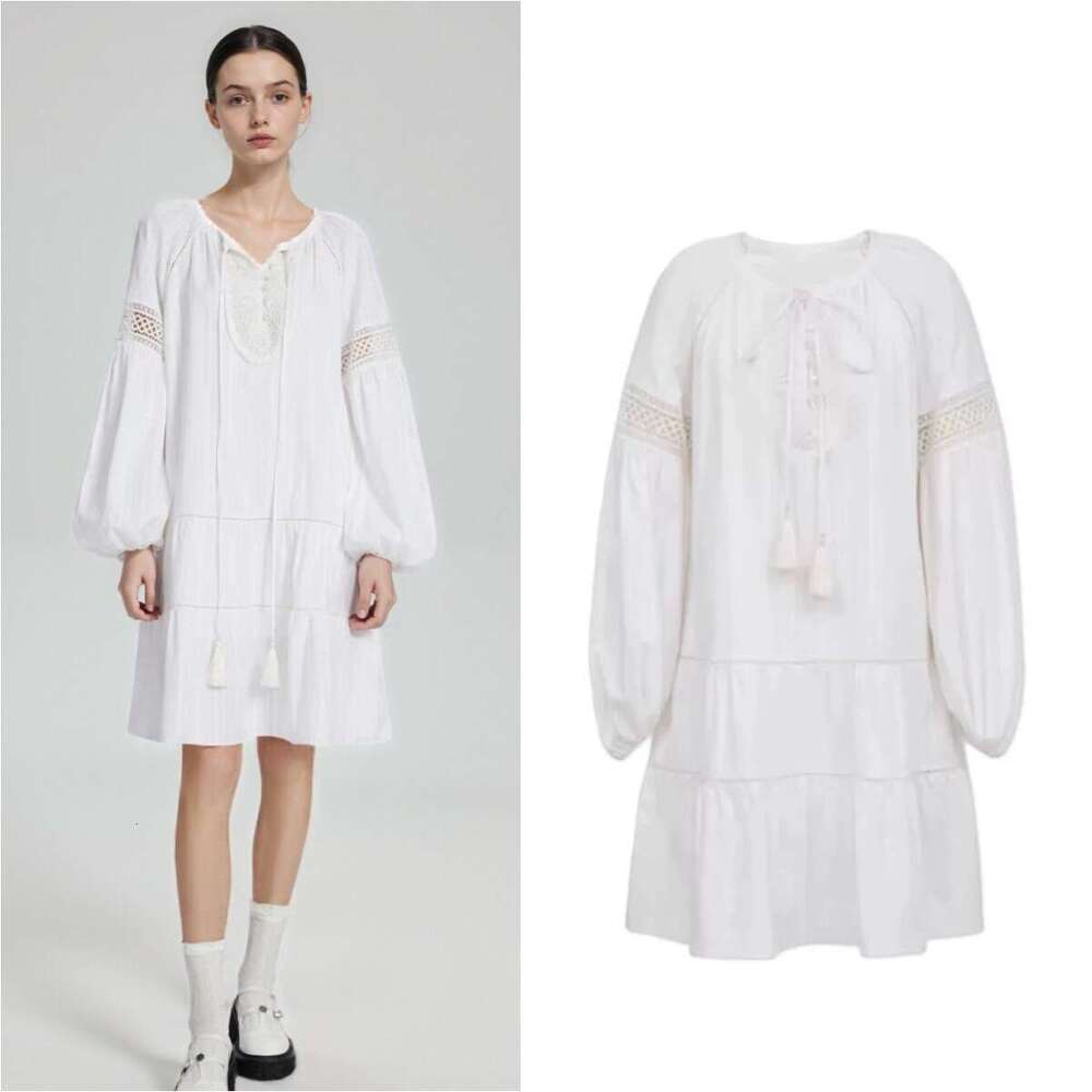 White Skirt Maxi Skirt New Summer Fab Hollow Tassel Embroidery French Vacation Style White Dress For Women Long Skirt