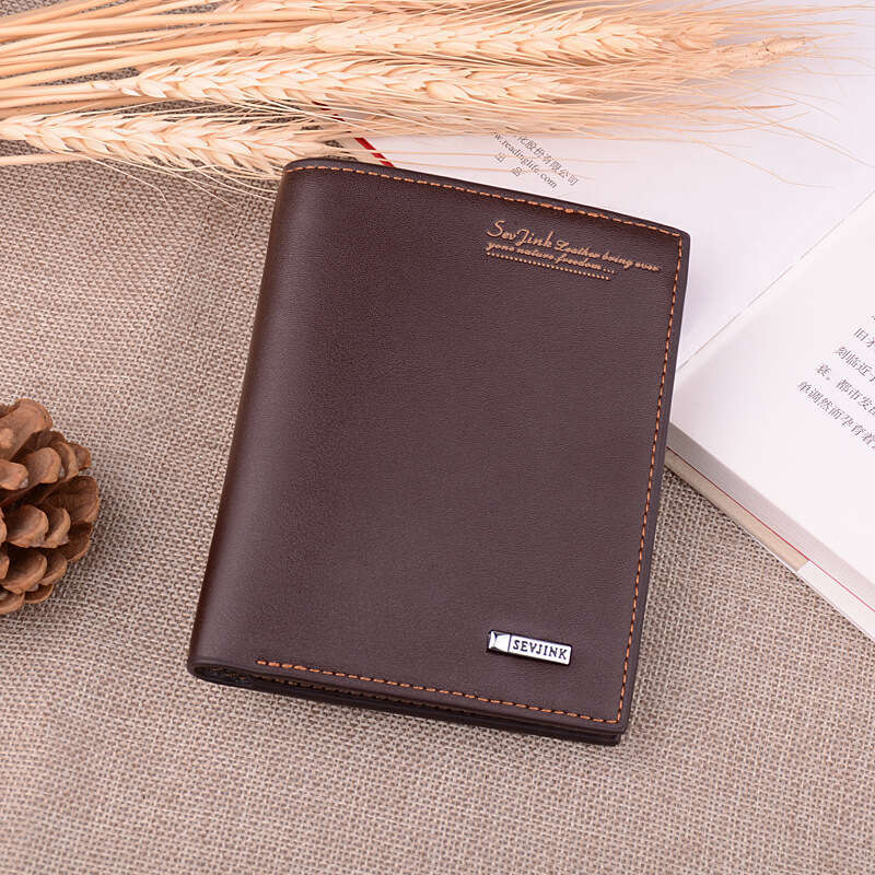 New Men's Short Casual with Multiple Card Slots, Soft Surface, High-end Gift Purse, Vertical Wallet wallet designer mens wallet wallet designer m