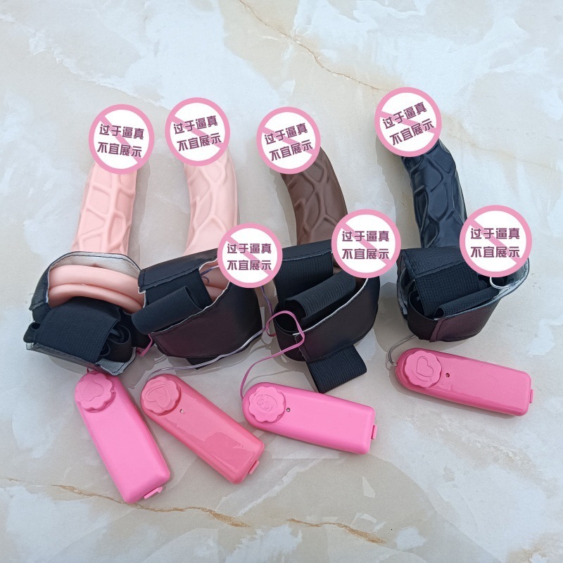Unisex Wearable Vibrating Hollow Dildo Adult Sex Toy