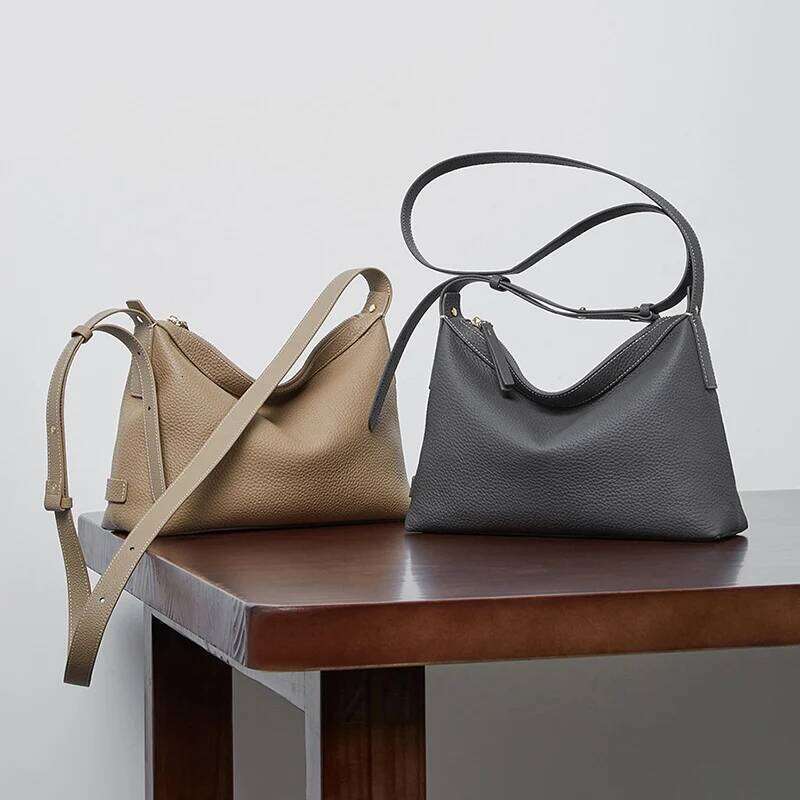 Hobo Armpit Shoulder Bag For Women, Female Cowhide, Genuine Leather, High-End, Commuting Crossbody Messenger, New, Winter, 2024 2025/06/19