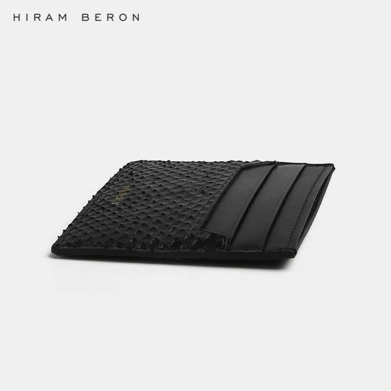 Hiram Beron Python Skin Kredi Kart Tutucu Deri rnler Ylan Czdan Siyah Krmz Renk Hediye Erkekler Kocaya Dropship Z250621