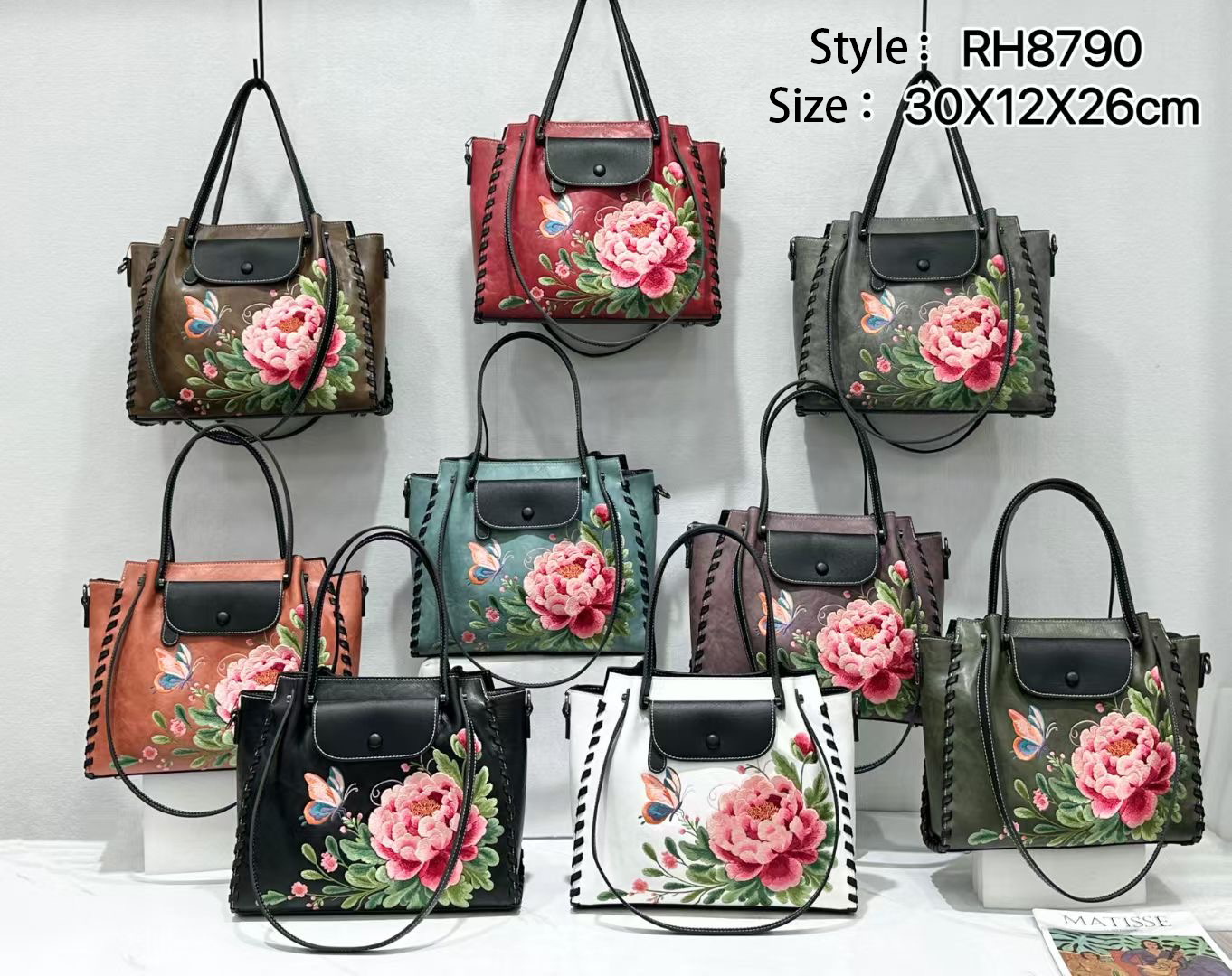RH8890 Chinese Floral - Embroidered Handbags designer bag Support customization
