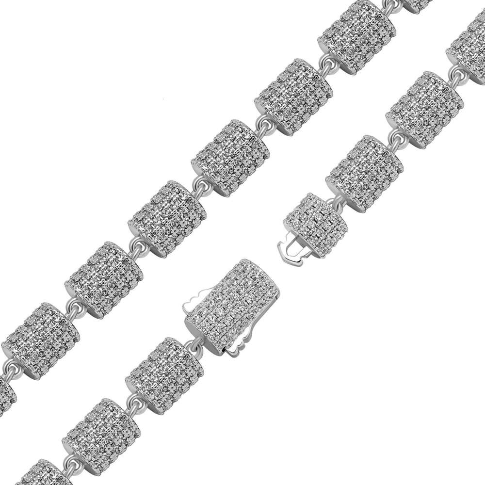 New Spring Buckle Full Zircon Bamboo Knot Bracelet Necklace Set Fashionable Women's Personality Trend