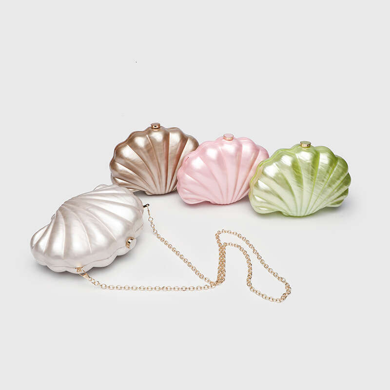 New Style Trendy Crossbody Irregular Shell Acrylic Fashion Wedding Evening Clutch Bag
