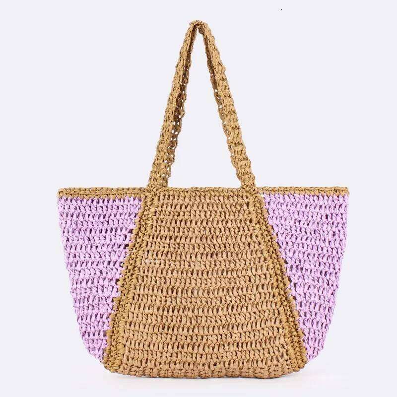 luxury bag Handbag Summer Beach Rattan Woven Handmade Straw Large Capacity Totes Women Shoulder Bag Bohemia New