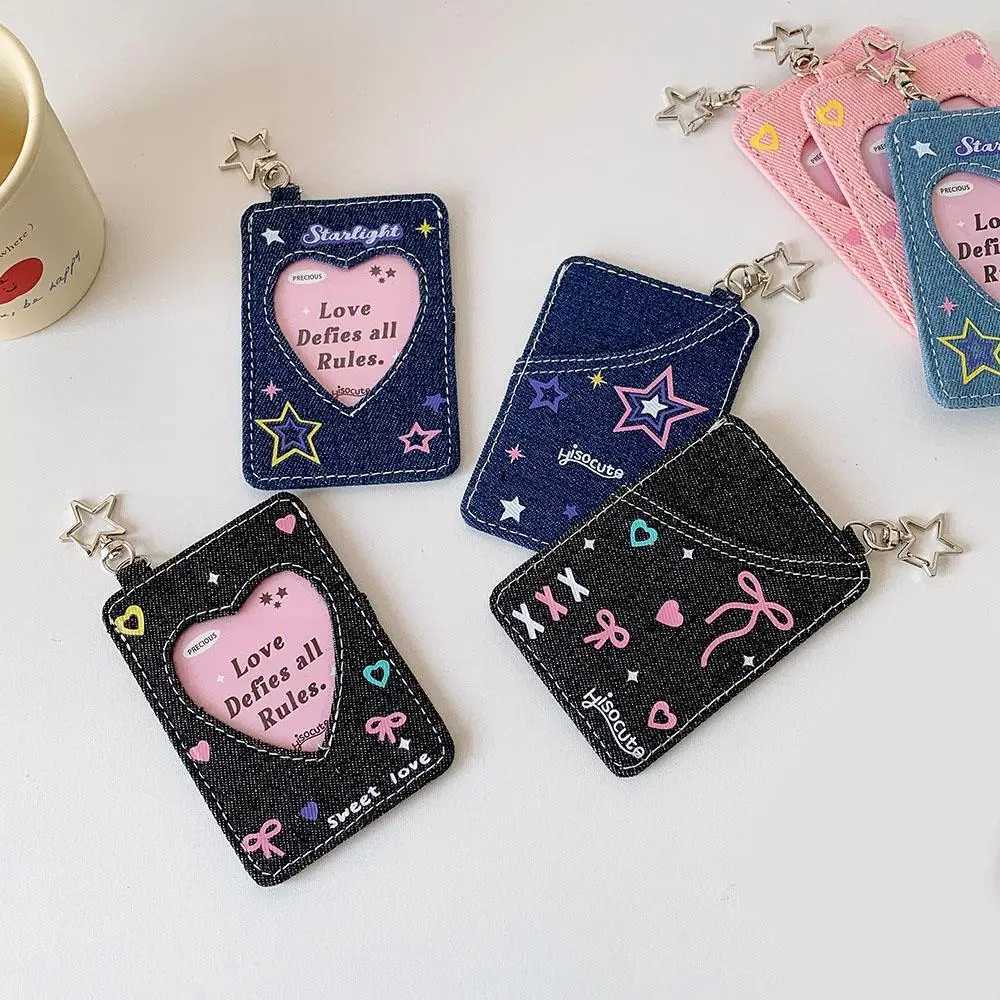 3 Inch Card Holder Small Card Storage Photo Card Storage Case Cowboy Card Holder Pendant INS Korean Version DIY Z250621