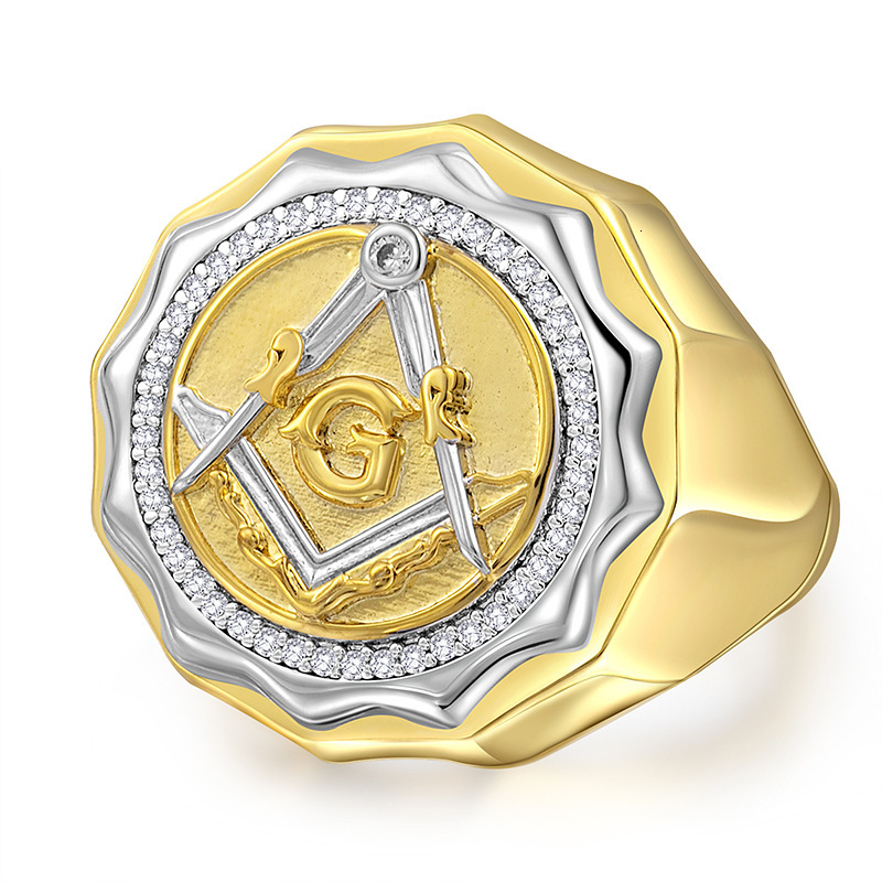 Moissanite rings Full Diamond Inlaid Hip Hop Solid Ring Trendy Fashion Unisex Luxury Jewelry Ring