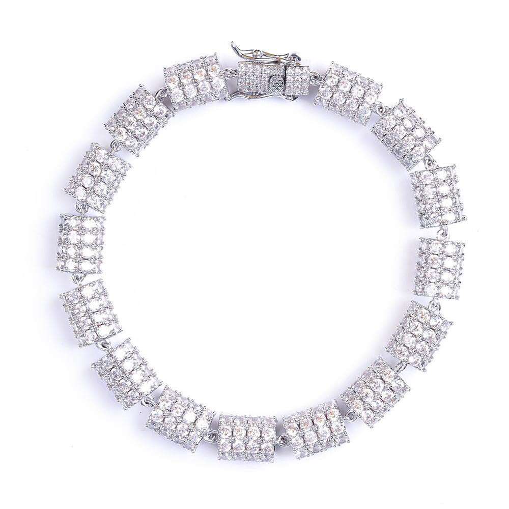 Hip Hop Jewelry Full Dia Zircon Bamboo Personality Trendy Men's Bracelet