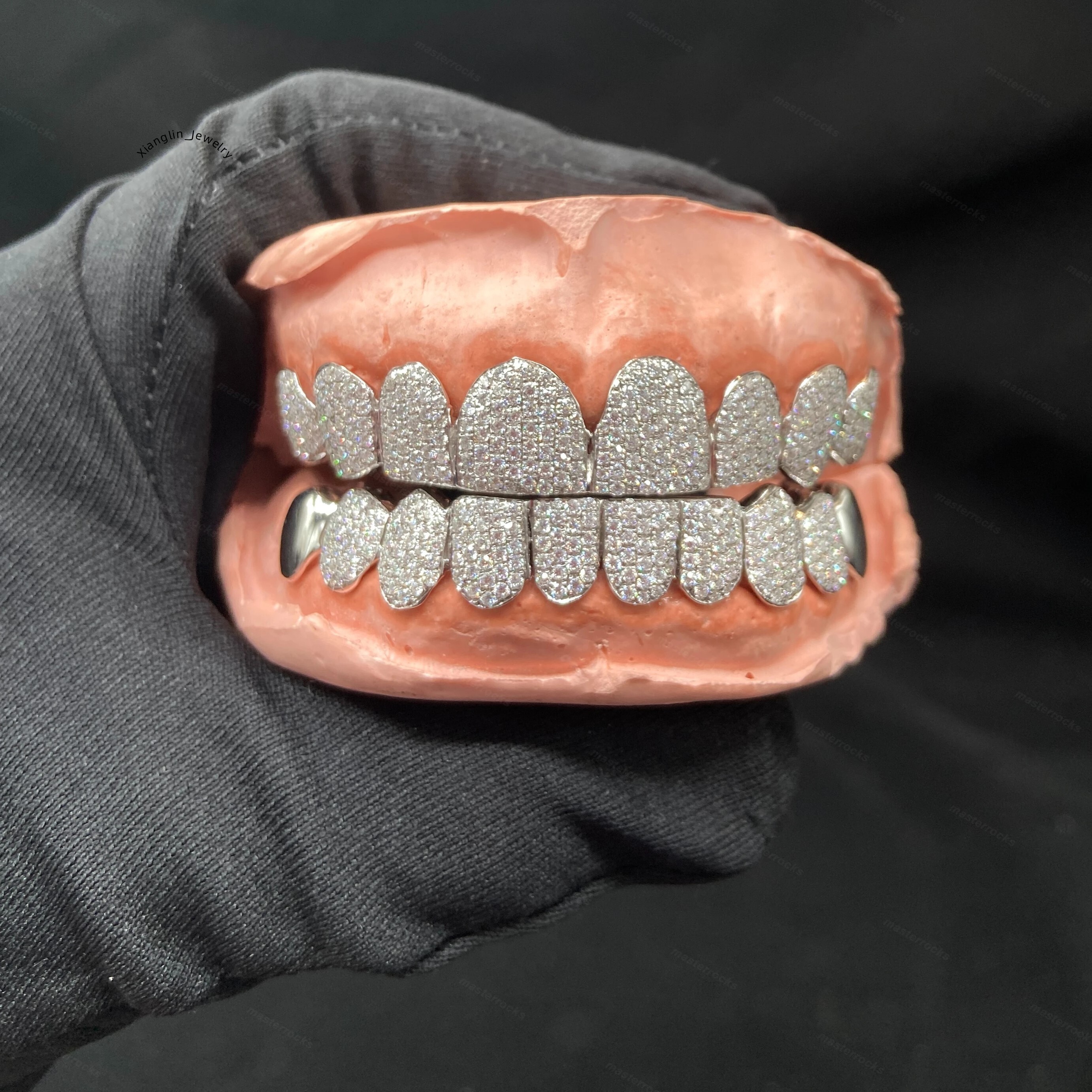 VVS Moissanite Lab Grown Diamond Custom S925 Silver 10K 14K 18K Solid Gold Grillz Teeth Iced Out Grillz for Men
