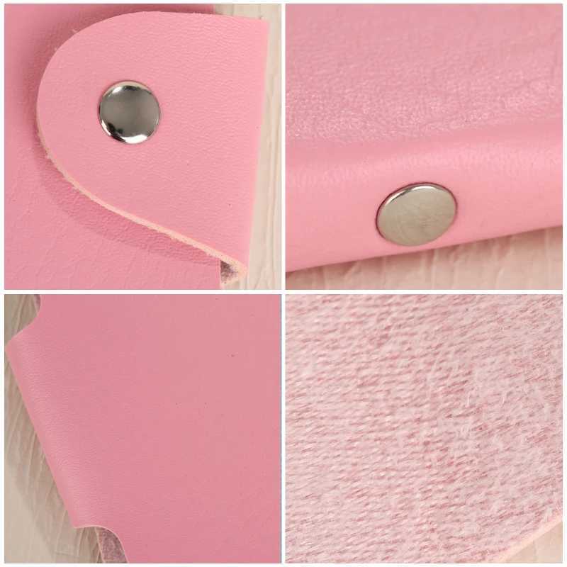 Multi-pocket PU Leather Card Holder With Button Women Men Credit ID Card Organizer Business Card Holder 24 slots Cardholder Z250621