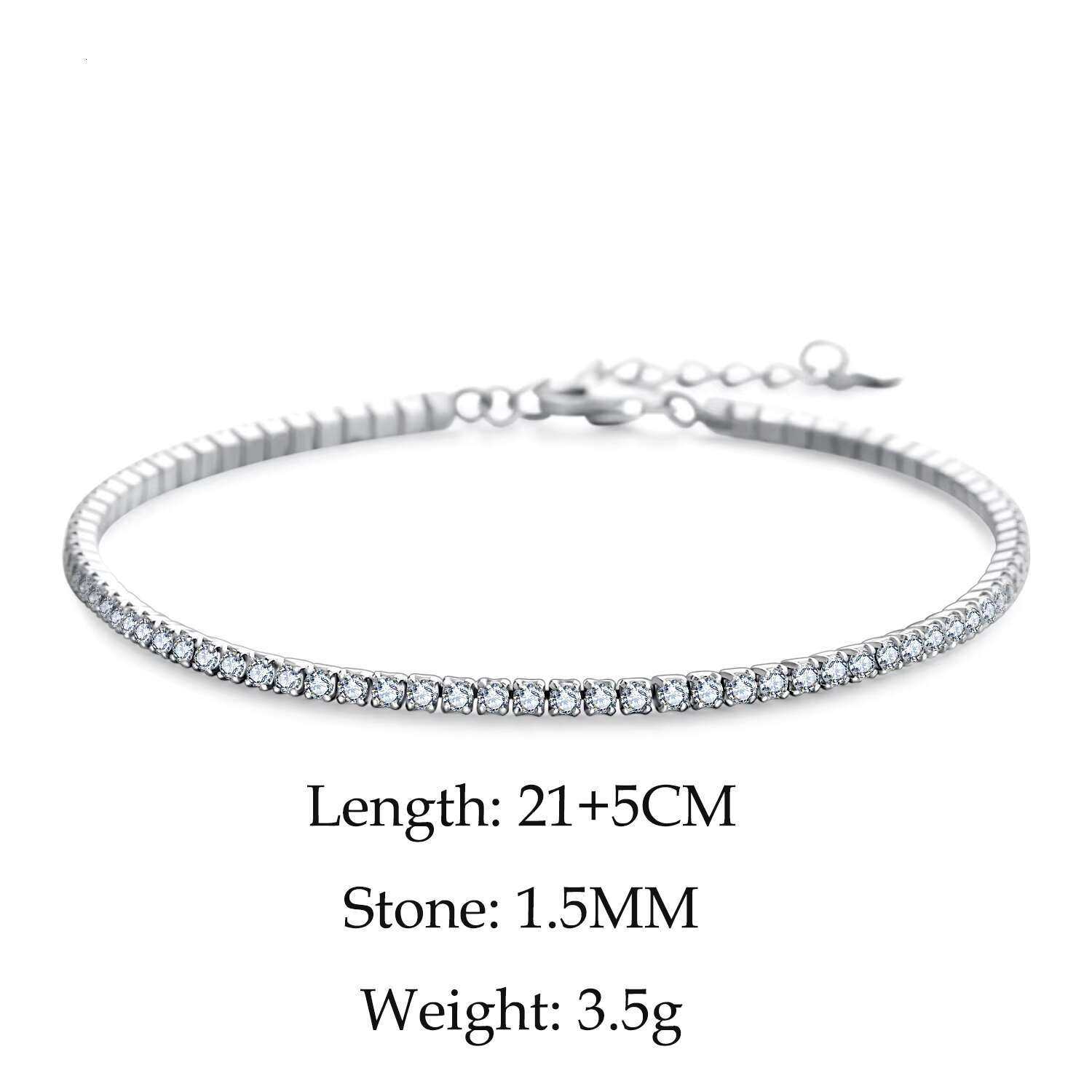 925 Sterling Silver Charm Ankle Bracelets Anklet Tennis Ankles Chain Valentines Day Gifts Rhodium Plated Jewelry for Women