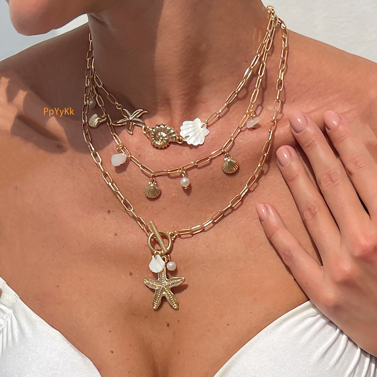Ocean Shell Vacation Necklace Fashion Sweet Cool Tassel Conch Necklace Jewelry for Women silver fashion jewelry necklaces