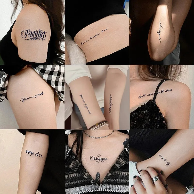 Tattoo Sticker Disposable Herbal Juice Semi Permanent Waterproof Collabone Tattoo Sticker 30 Painless Safe Tattoo Patterns Sexy 250619