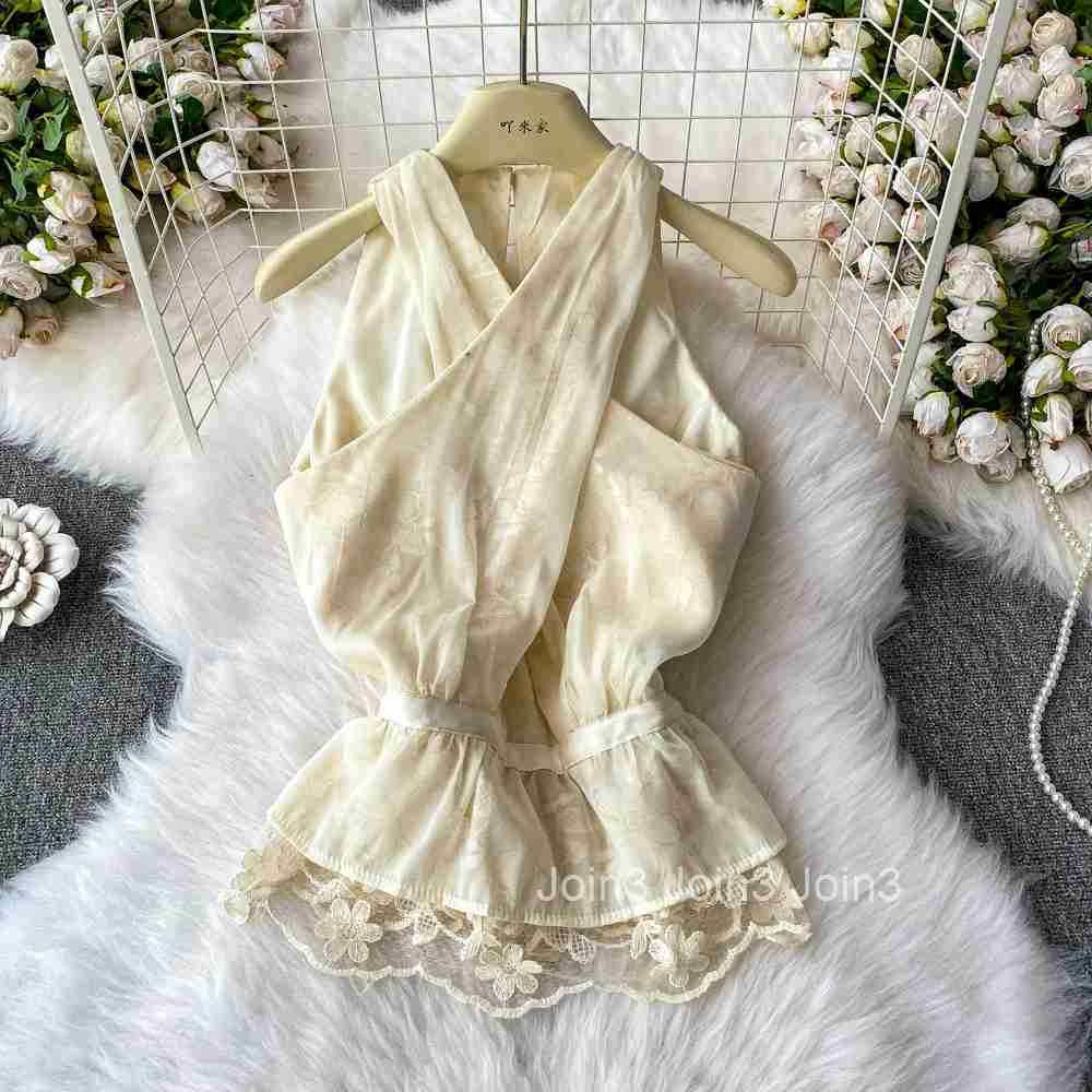 2025 Womens Clothes Summer Tanks Crop Tops Temperament Sleeveless Tunic Tees Ropa Mujer Patchwork Lace Print Slim Fit Vest